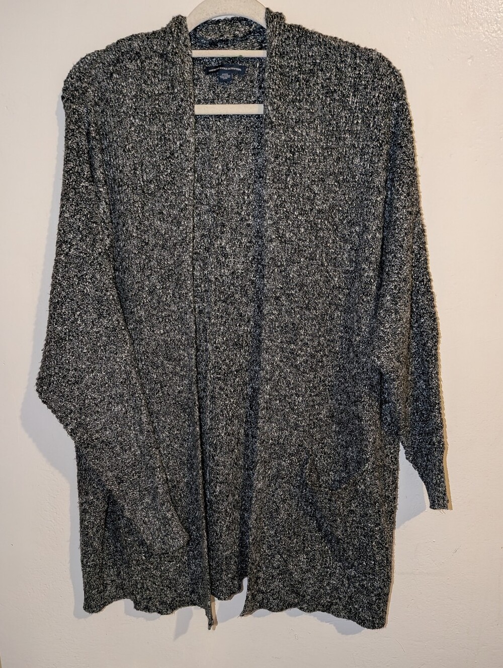 American Eagle Outfitters Heather Gray Open-Front Women's Cardigan Size M